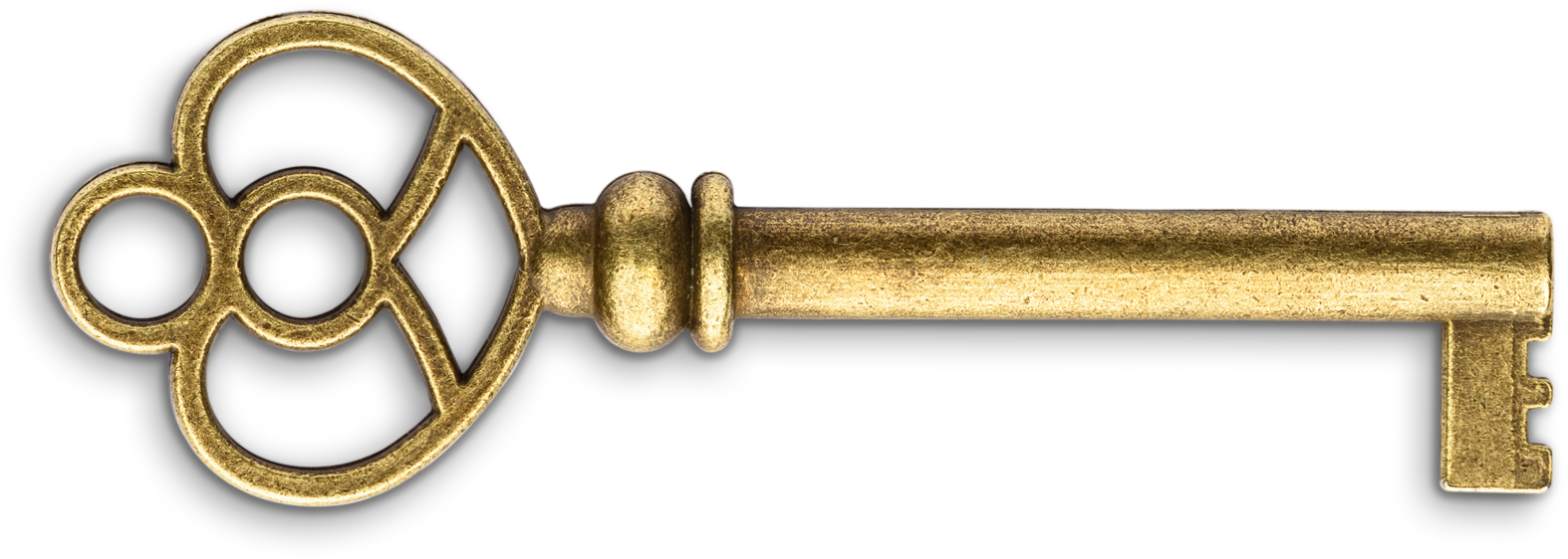 Vintage Golden Key Cutout